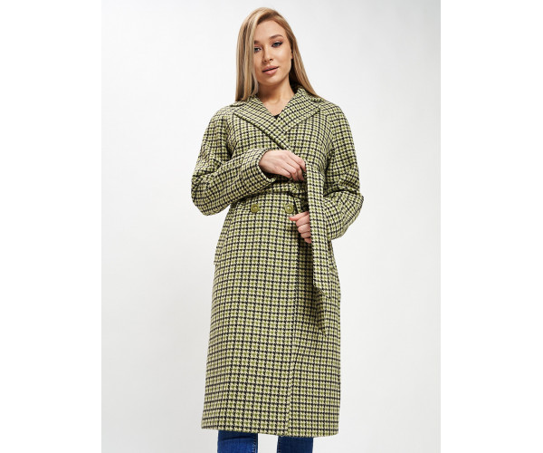 Пальто демисезонное зеленого цвета 42121-1Z