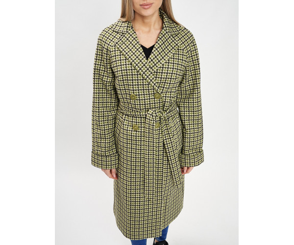 Пальто демисезонное зеленого цвета 42121-1Z