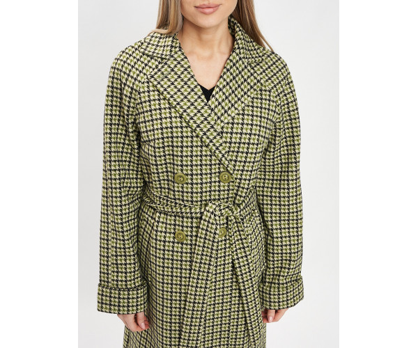 Пальто демисезонное зеленого цвета 42121-1Z