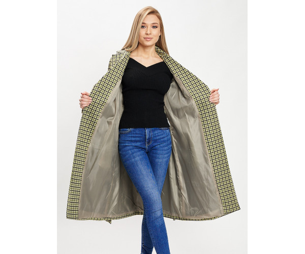 Пальто демисезонное зеленого цвета 42121-1Z