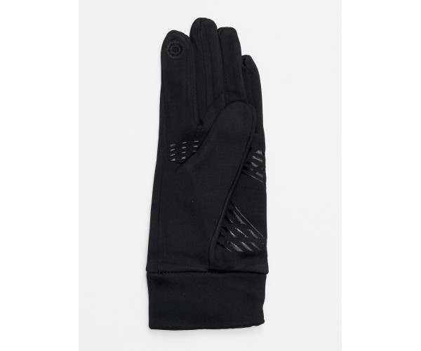 Спортивные перчатки демисезонные женские черного цвета 644Ch