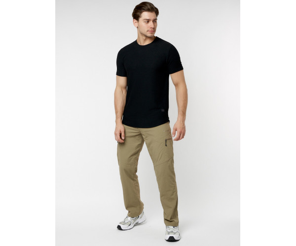 Однотонная футболка черного цвета 221063Ch