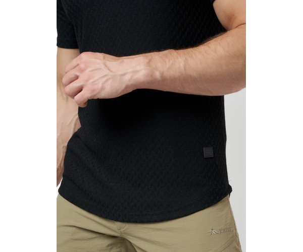 Однотонная футболка черного цвета 221063Ch