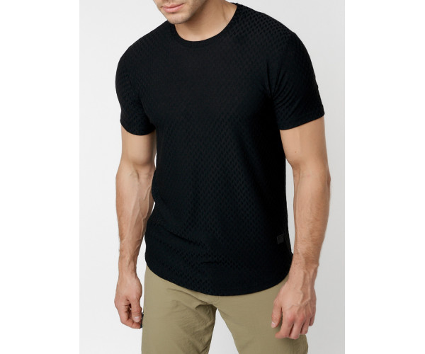 Однотонная футболка черного цвета 221063Ch