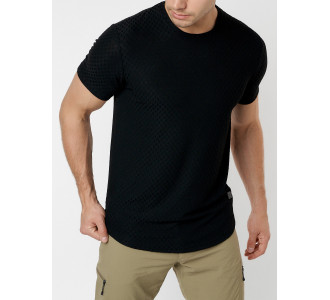 Однотонная футболка черного цвета 221063Ch