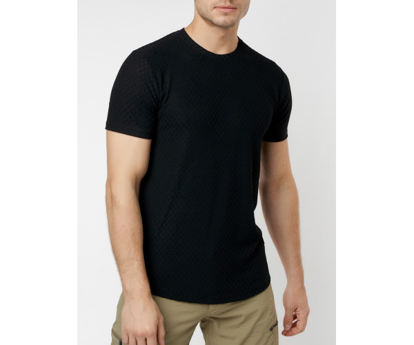 Однотонная футболка черного цвета 221063Ch