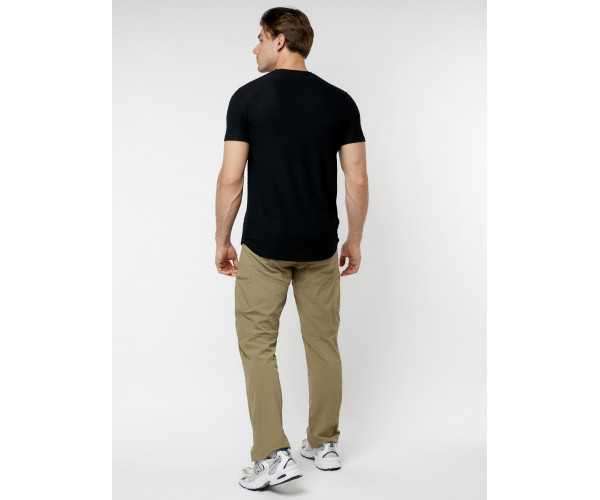 Однотонная футболка черного цвета 221063Ch