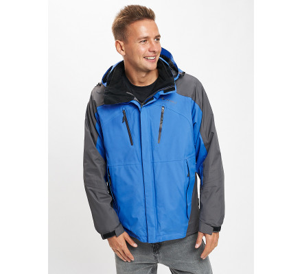 Куртка демисезонная 3 в 1 синего цвета 12005S