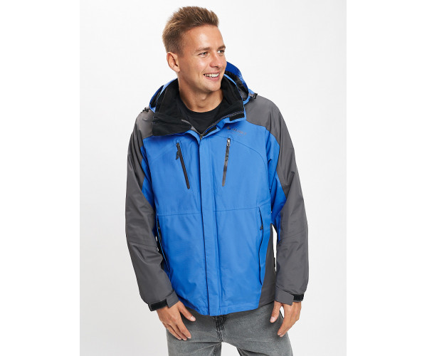 Куртка демисезонная 3 в 1 синего цвета 12005S