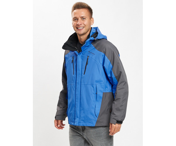 Куртка демисезонная 3 в 1 синего цвета 12005S