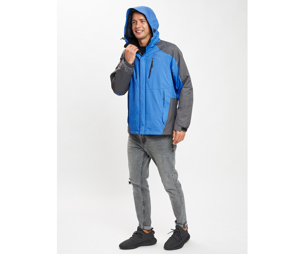 Куртка демисезонная 3 в 1 синего цвета 12005S