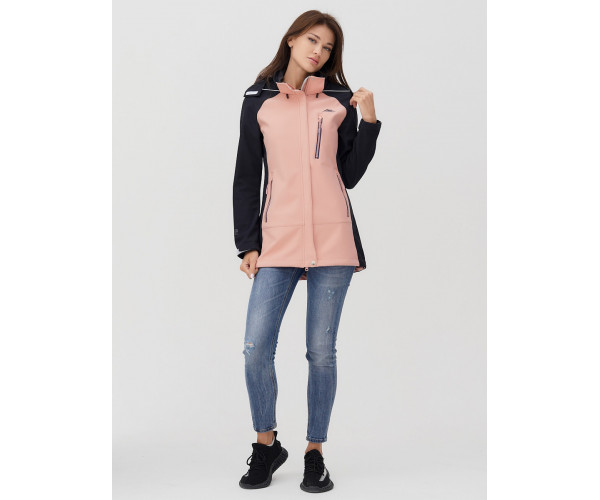 Ветровка  женская розового цвета 2030R
