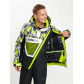Горнолыжный костюм анорак мужской зеленого цвета 077027Z