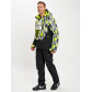Горнолыжный костюм анорак мужской зеленого цвета 077027Z