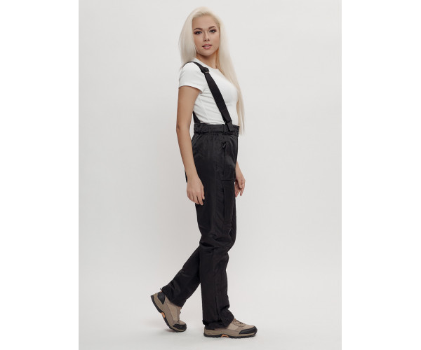 Горнолыжный костюм женский цвета хаки 668Kh