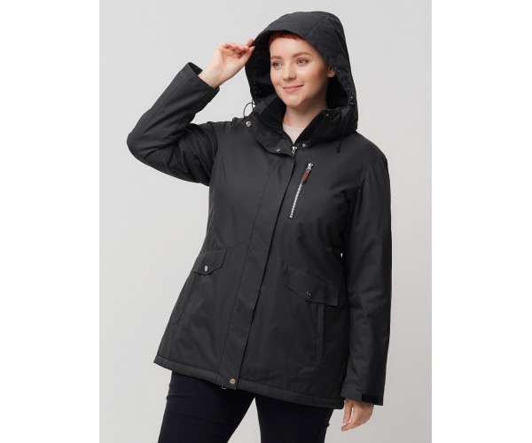 Горнолыжная куртка  bigsize темно-серого цвета 2047TC