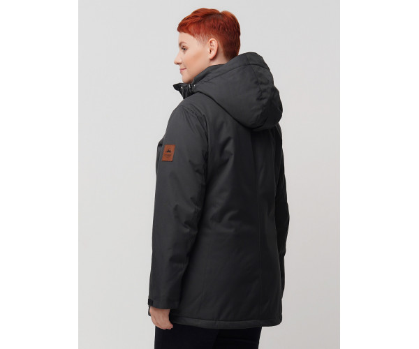 Горнолыжная куртка  bigsize темно-серого цвета 2047TC