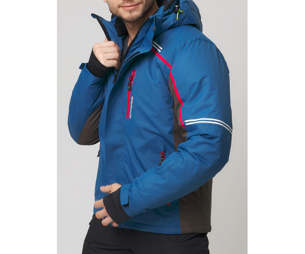 Мужская зимняя горнолыжная куртка  синего цвета 1971-1S