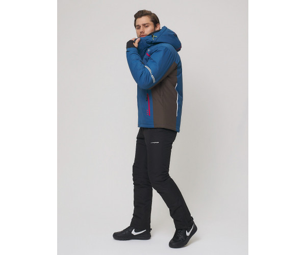 Мужская зимняя горнолыжная куртка  синего цвета 1971-1S