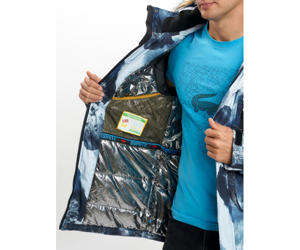 Mолодежная зимняя куртка мужская синего цвета 737S