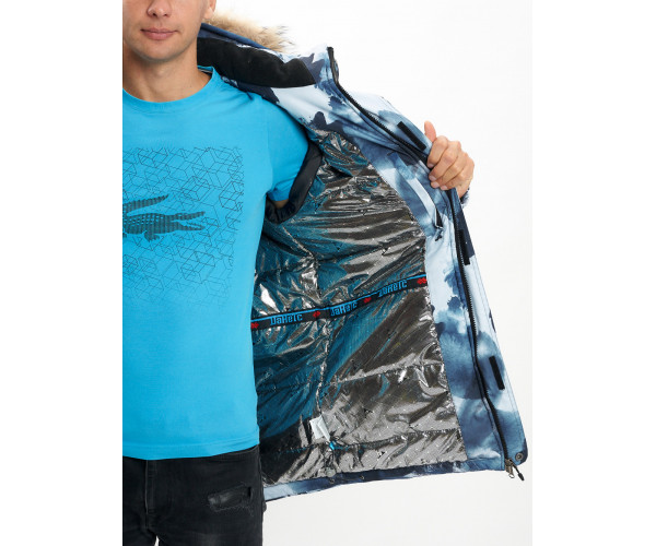 Mолодежная зимняя куртка мужская синего цвета 737S