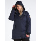 Женская зимняя парка большого размера темно-синего цвета 19491TS