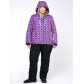 Женский зимний костюм горнолыжный большого размера фиолетового цвета 018112F
