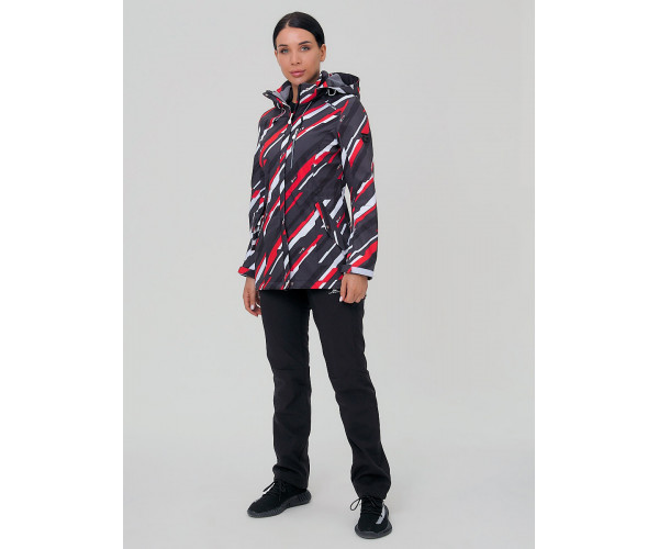 Костюм женский softshell красного цвета 01923-1Kr