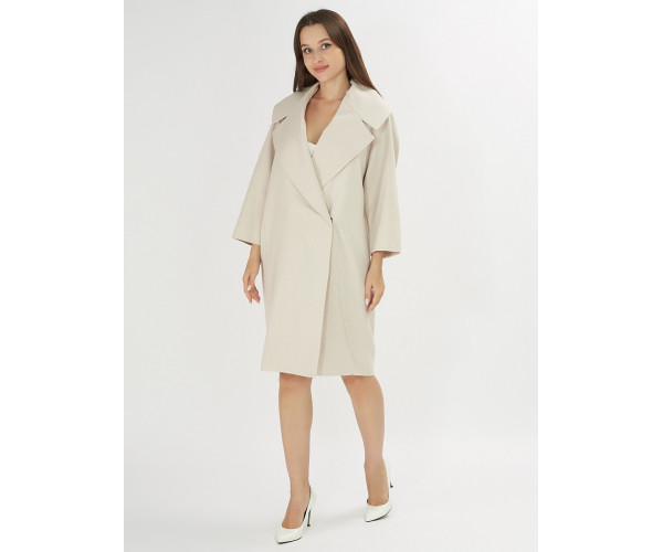 Пальто демисезонное бежевого цвета 41810B