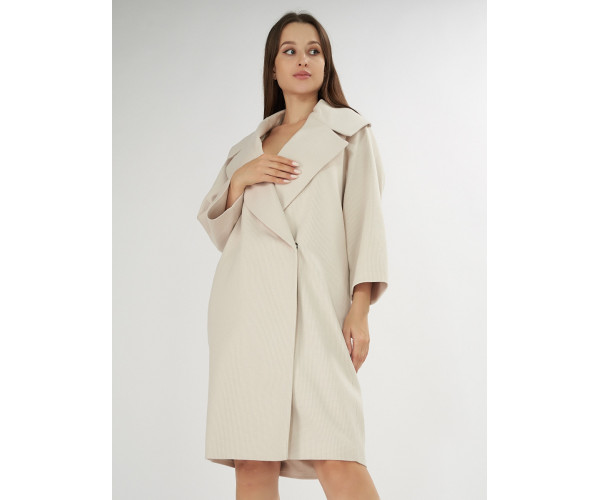 Пальто демисезонное бежевого цвета 41810B