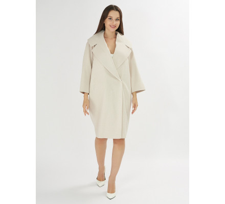 Пальто демисезонное бежевого цвета 41810B