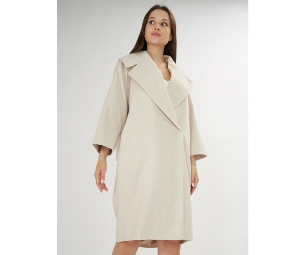 Пальто демисезонное бежевого цвета 41810B