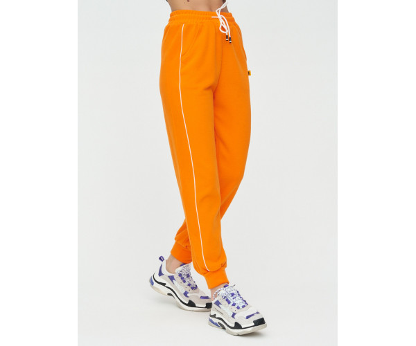 Спортивные брюки женские оранжевого цвета 1306O