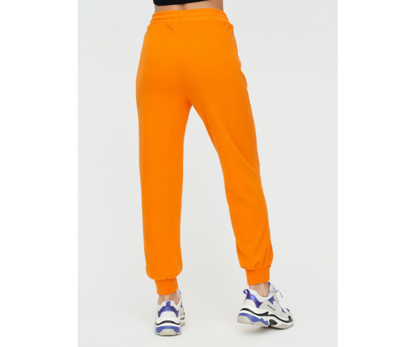 Спортивные брюки женские оранжевого цвета 1306O