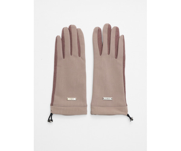 Классические перчатки демисезонные женские коричневого цвета 610K