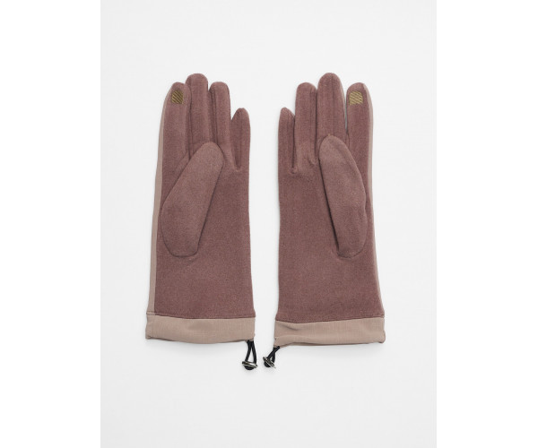 Классические перчатки демисезонные женские коричневого цвета 610K