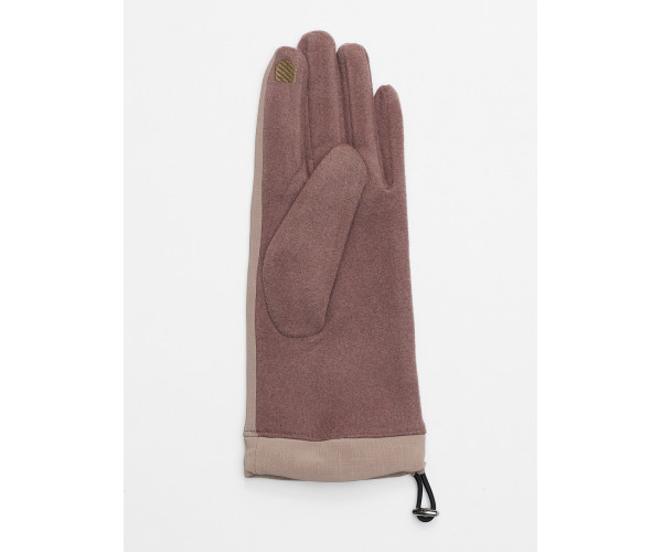 Классические перчатки демисезонные женские коричневого цвета 610K