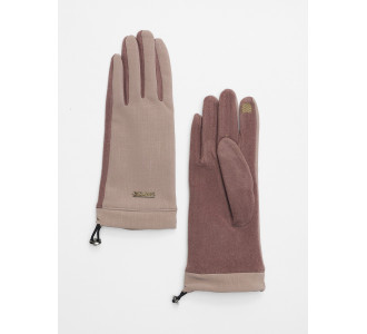 Классические перчатки демисезонные женские коричневого цвета 610K