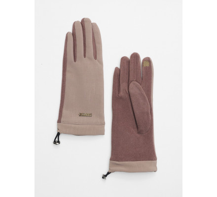 Классические перчатки демисезонные женские коричневого цвета 610K