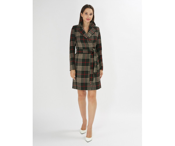 Полупальто демисезонное черного цвета 42040Ch