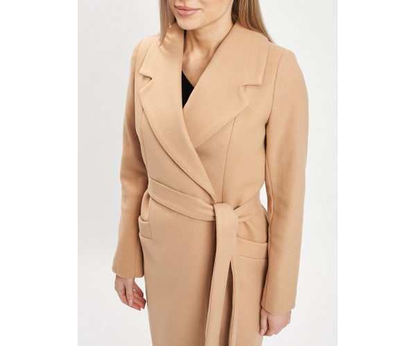 Пальто демисезонное бежевого цвета 41903B