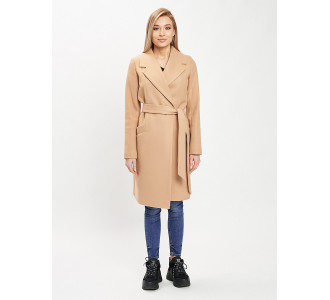 Пальто демисезонное бежевого цвета 41903B