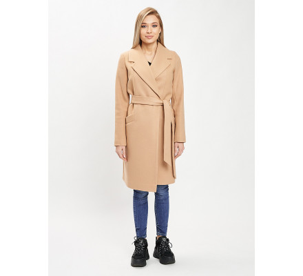 Пальто демисезонное бежевого цвета 41903B