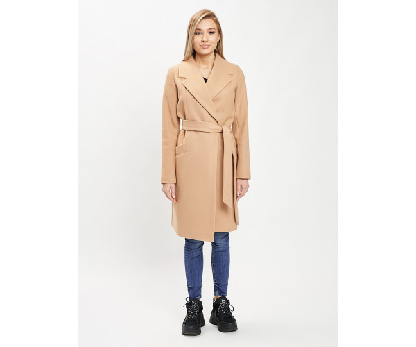Пальто демисезонное бежевого цвета 41903B