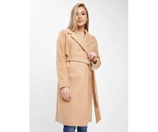 Пальто демисезонное бежевого цвета 41903B