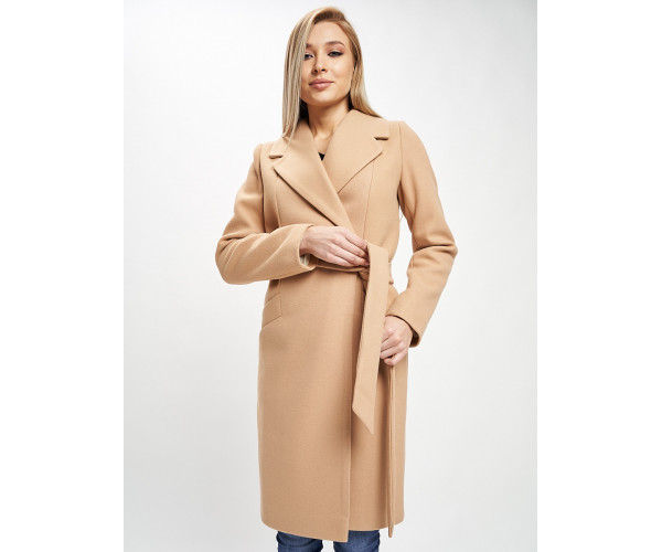 Пальто демисезонное бежевого цвета 41903B