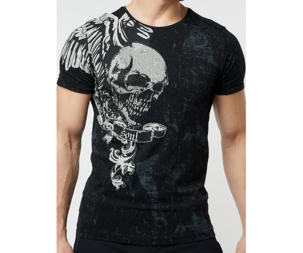 Подростковая футболка черного цвета 220035Ch