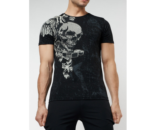 Подростковая футболка черного цвета 220035Ch