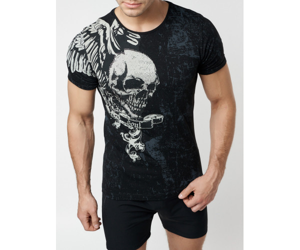 Подростковая футболка черного цвета 220035Ch