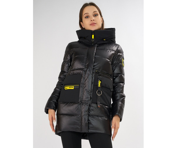 Куртка зимняя черного цвета 7501Ch